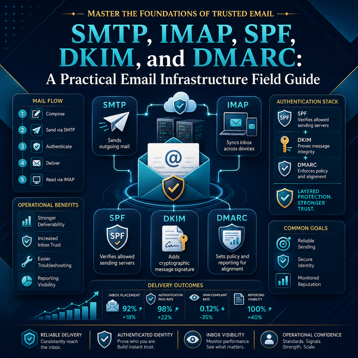 SMTP, IMAP, SPF, DKIM, and DMARC: A Practical Email Infrastructure Field Guide